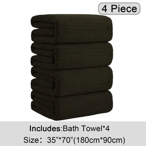 Oversized Microfiber Bath Towels Set - Soft, Absorbent, Quick-Dry