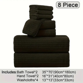 Oversized Microfiber Bath Towels Set - Soft, Absorbent, Quick-Dry