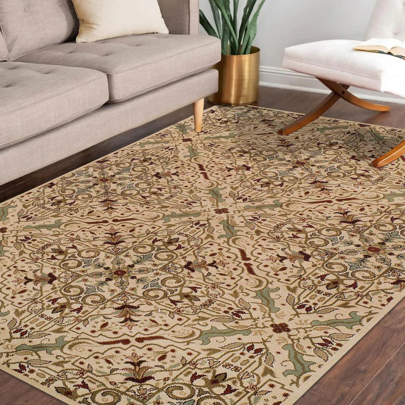 Camille Traditional Floral Medallion Scroll Indoor Area Rug Or Runner