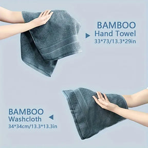 6pcs Bamboo Towel Set | Natural, Reusable, Luxury Bathroom