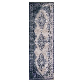 Eldwin Medallion Non-Slip Indoor Washable Area Rug Or Runner Rug