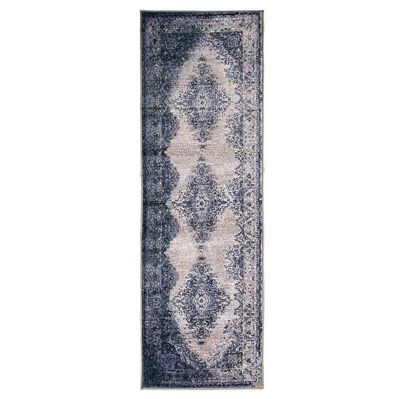 Eldwin Medallion Non-Slip Indoor Washable Area Rug Or Runner Rug