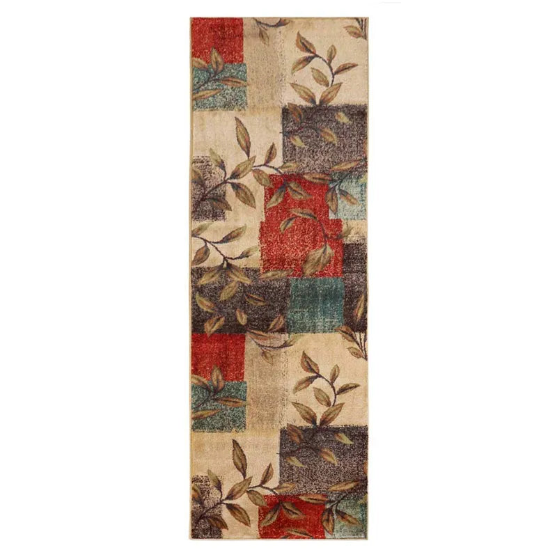 Zedler Patchwork Rustic Leaves Indoor Runner Rug