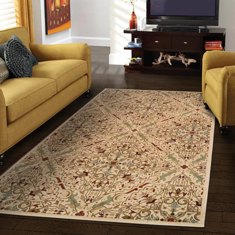 Camille Traditional Floral Medallion Scroll Indoor Area Rug Or Runner