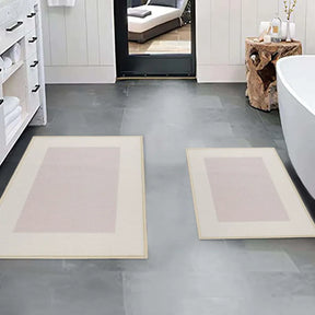 Reno Modern Non-Slip Machine Washable Kitchen & Bath Rug Mat Set