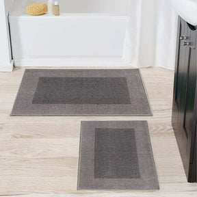 Rome Modern Non-Slip Machine Washable Bath Rug Set