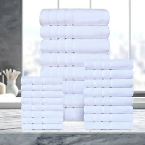 24-Piece Egyptian Cotton Towel Set