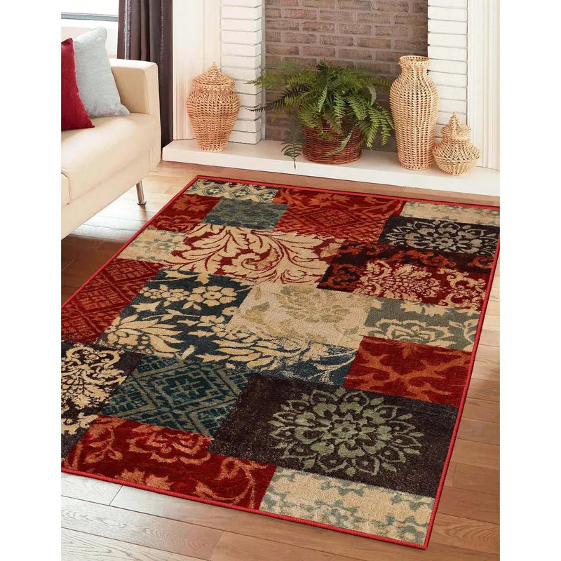 Kennicot Elegant Floral Patchwork Indoor Large Area Rugs or Runner Rug