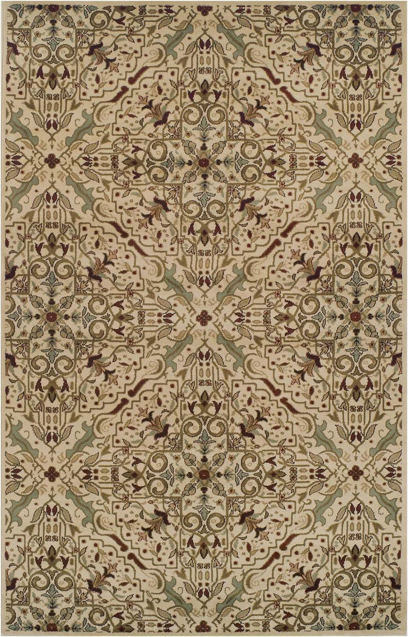 Camille Traditional Floral Medallion Scroll Indoor Area Rug Or Runner