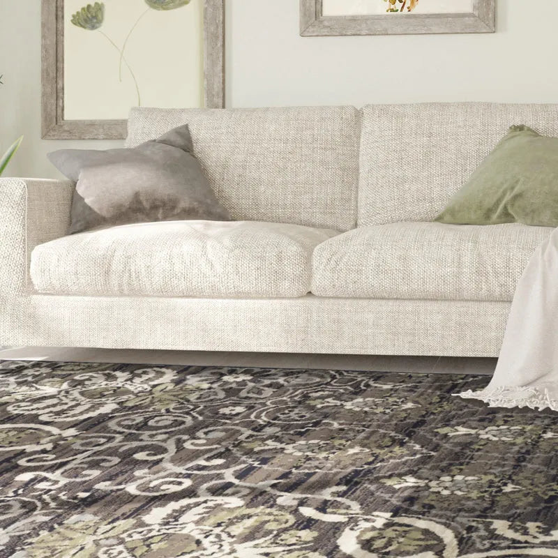 Caldwell Floral Damask Indoor Large Area Rugs or Runner Rug