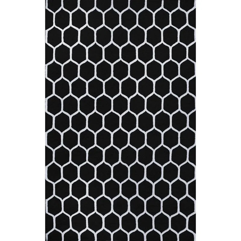 Honeycomb Modern Geometric Hand Tufted Wool Area Rug