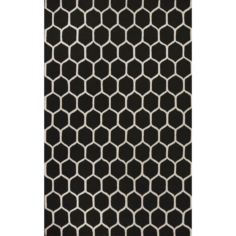 Honeycomb Modern Geometric Hand Tufted Wool Area Rug