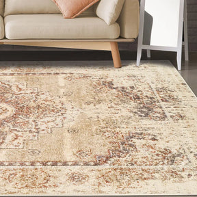 Jaxon Heavily Distressed Medallion Area Rug