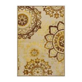 Liena Floral Medallion Non-Slip Washable Area Rug or Runner