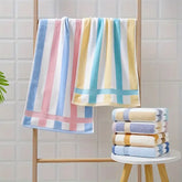 Ultra Soft 6pcs Cotton Towel Set - Striped Bath Essentials