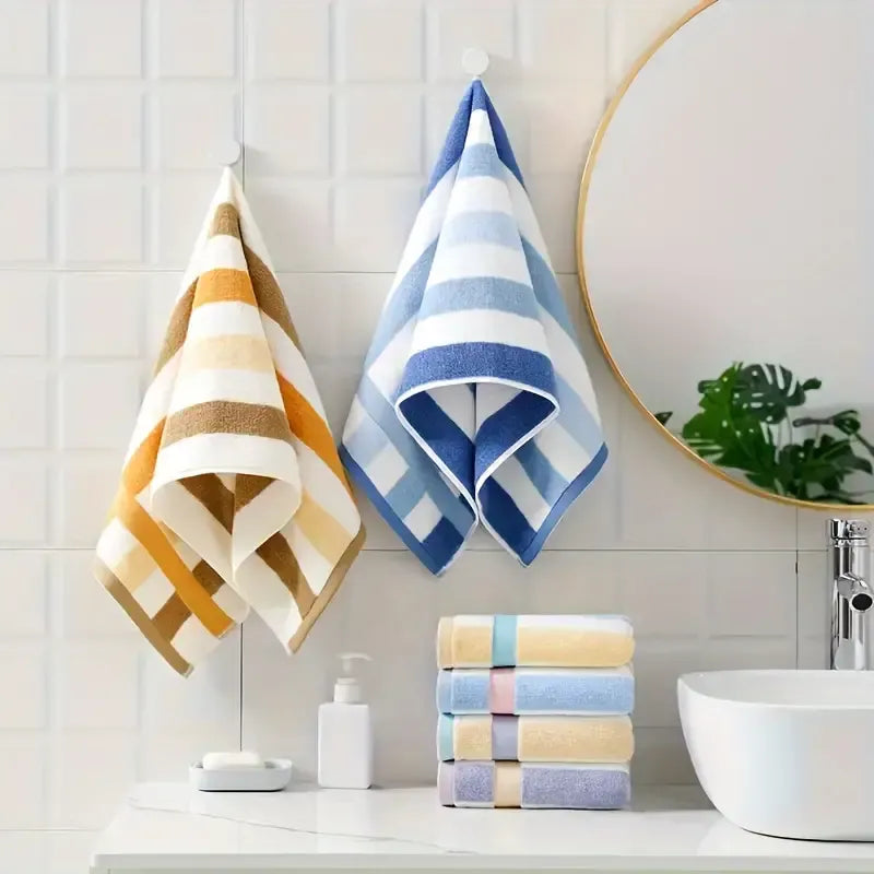 Ultra Soft 6pcs Cotton Towel Set - Striped Bath Essentials