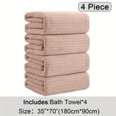 Oversized Microfiber Bath Towels Set - Soft, Absorbent, Quick-Dry