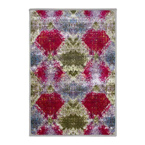 Amarsi Geometric Non-Slip Indoor Washable Area Rug