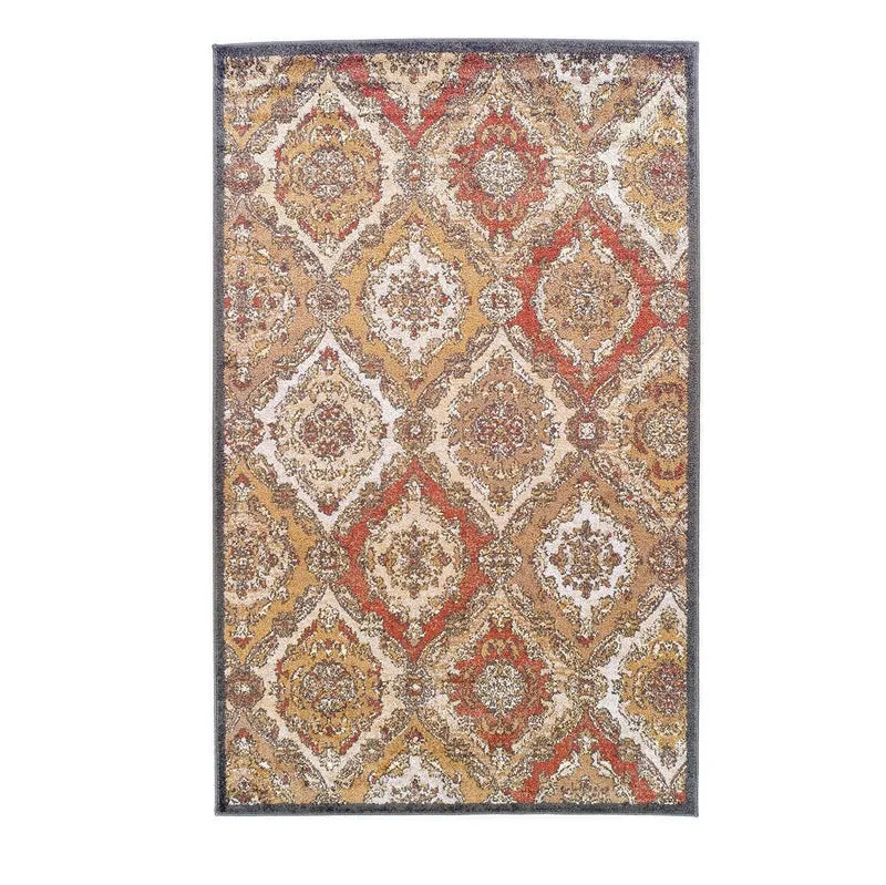 Hayden Baroque Medallion Trellis Area Rug