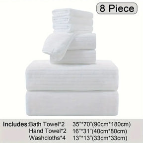 Oversized Microfiber Bath Towels Set - Soft, Absorbent, Quick-Dry