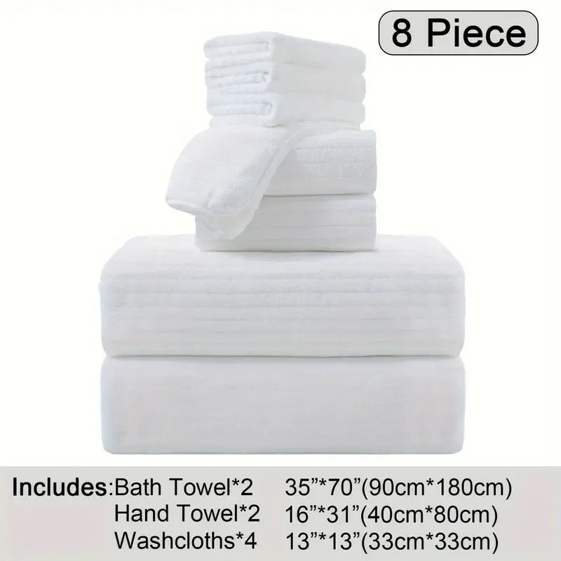 Oversized Microfiber Bath Towels Set - Soft, Absorbent, Quick-Dry