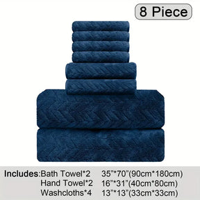 Oversized Microfiber Bath Towels Set - Soft, Absorbent, Quick-Dry