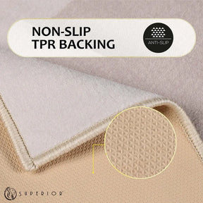 Reno Modern Non-Slip Machine Washable Kitchen & Bath Rug Mat Set