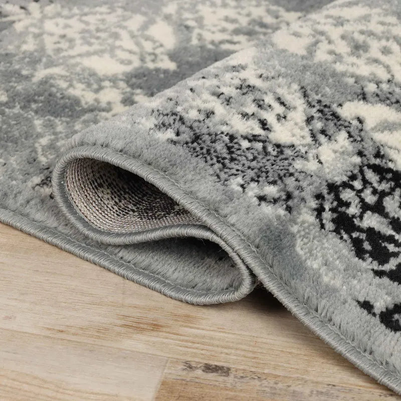 Mystique Distressed Damask Indoor Area Rug Or Runner Rug