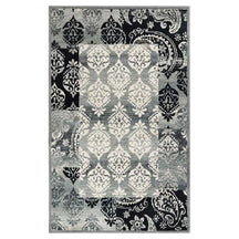 Mystique Distressed Damask Indoor Area Rug Or Runner Rug