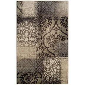 Bristol Distressed Abstract Damask Indoor Area Rug or Runner Rug