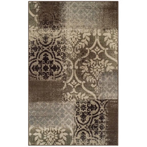 Bristol Distressed Abstract Damask Indoor Area Rug or Runner Rug