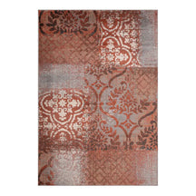 Bristol Distressed Abstract Damask Indoor Area Rug or Runner Rug