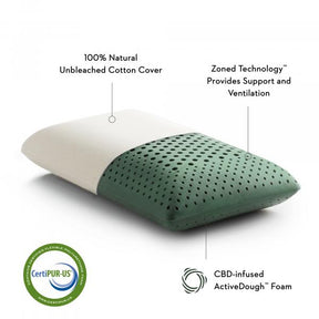 Zoned Active Dough CBD Pillow, Mid Loft