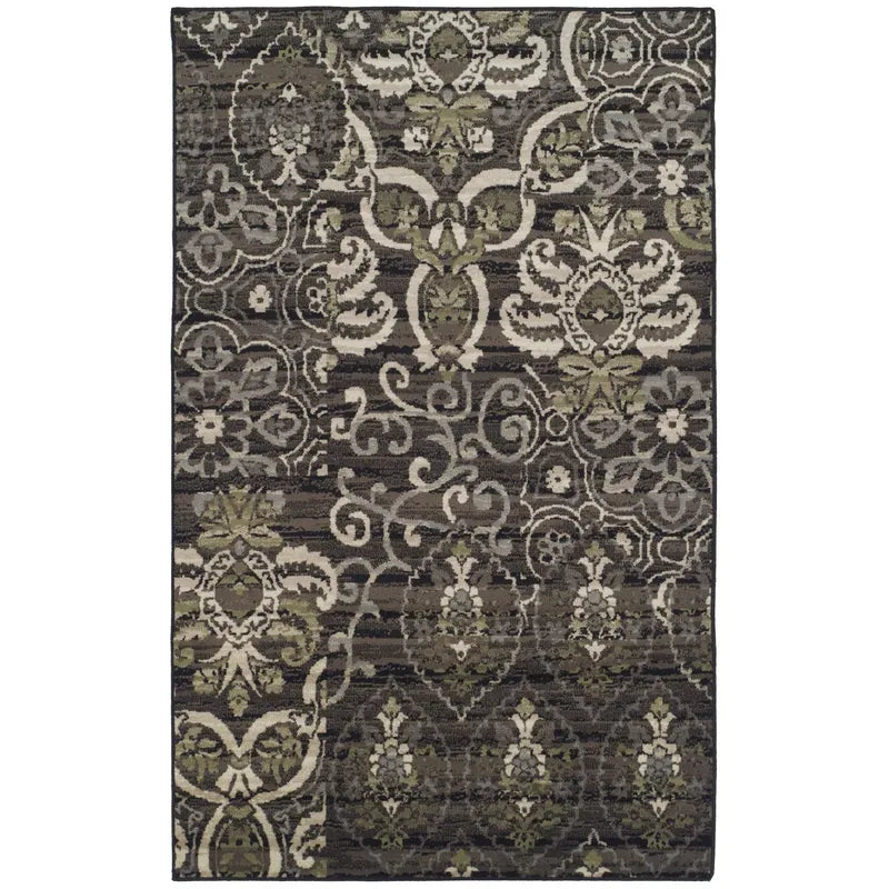 Caldwell Floral Damask Indoor Large Area Rugs or Runner Rug