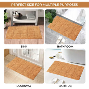 Non-Slip Washable Cotton 2 Piece Bath Rug Set