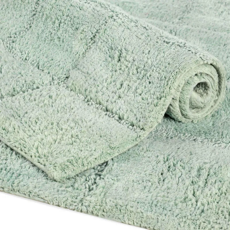 Non-Slip Washable Cotton 2 Piece Bath Rug Set