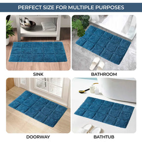 Non-Slip Washable Cotton 2 Piece Bath Rug Set