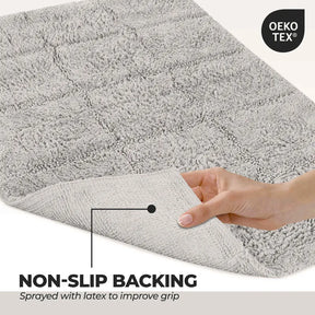 Non-Slip Washable Cotton 2 Piece Bath Rug Set