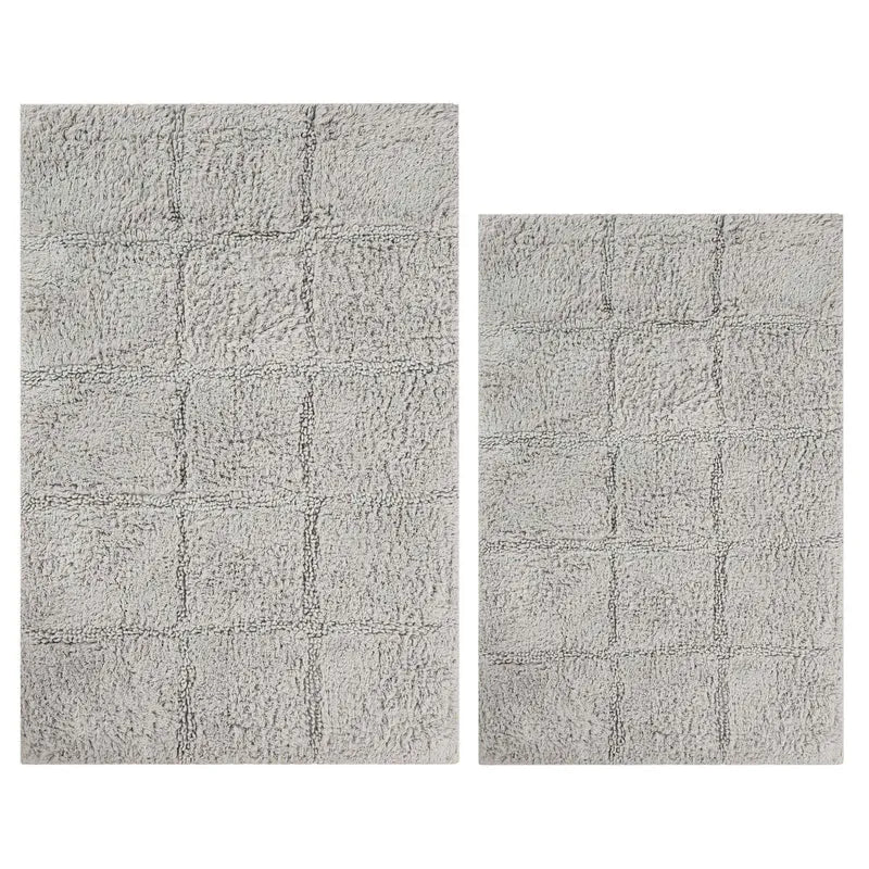 Non-Slip Washable Cotton 2 Piece Bath Rug Set