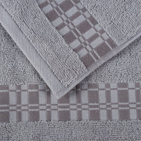 Larissa Cotton Geometric Border 6 Piece Assorted Towel Set