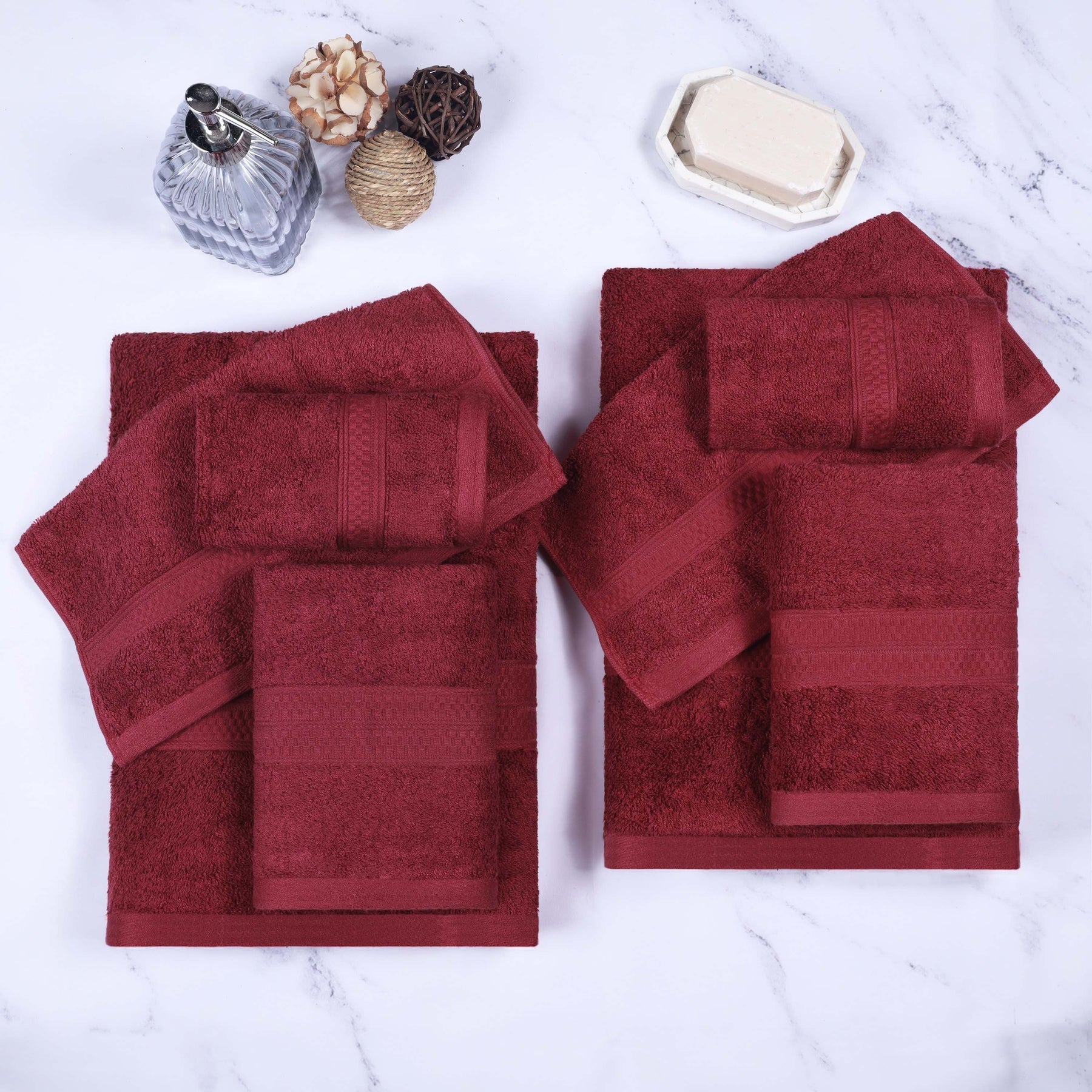 Ultra-Soft Rayon from Bamboo Cotton Blend 8 Piece Towel Set