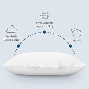 10-Pack Down Alternative Pillows - Soft/Medium for Back and Stomach Sleepers