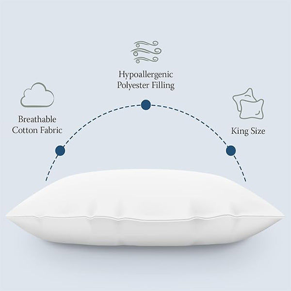 10-Pack Down Alternative Pillows - Soft/Medium for Back and Stomach Sleepers