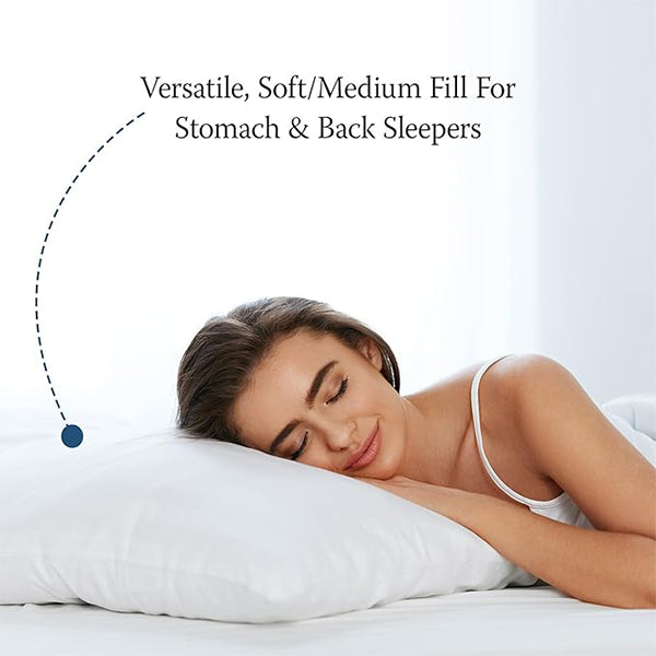 10-Pack Down Alternative Pillows - Soft/Medium for Back and Stomach Sleepers