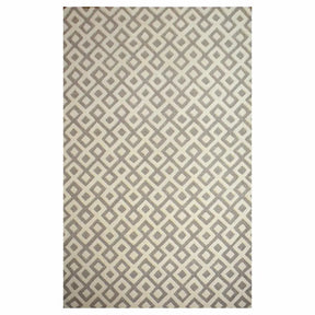 Diamond Handwoven Textured Wool and Viscose Contemporary Area Rug