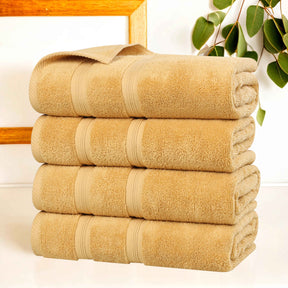 Smart Dry Zero Twist Cotton Medium Weight Bath Towels, Set of 4