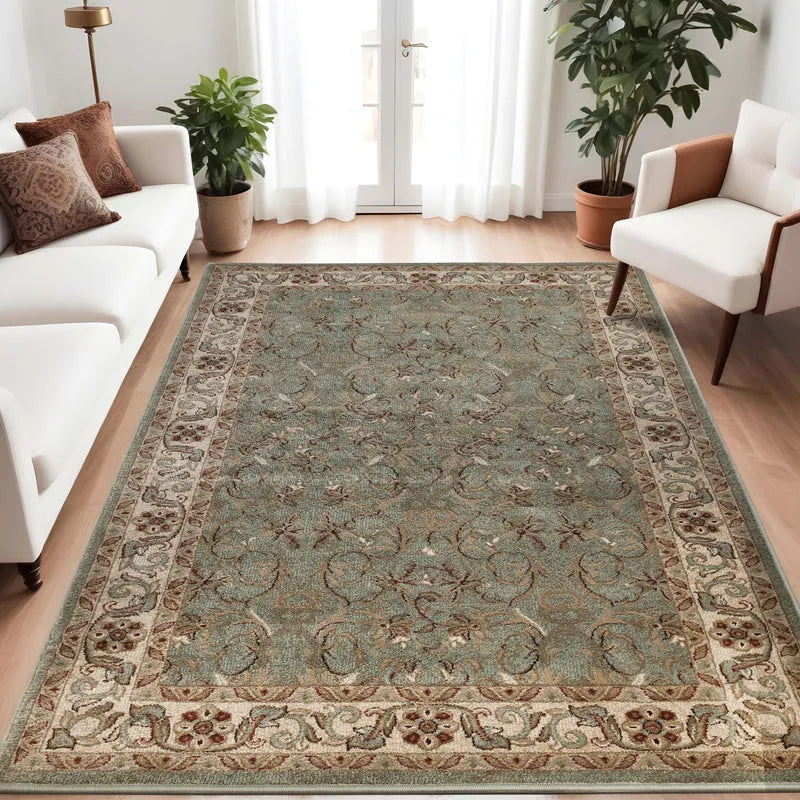 Heritage Traditional Floral Scroll Indoor Runner or Area Rug