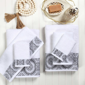 Superior Athens Cotton Greek Key Trim 8 Piece Towel Set