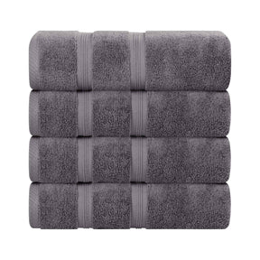 Smart Dry Zero Twist Cotton Medium Weight Bath Towels, Set of 4