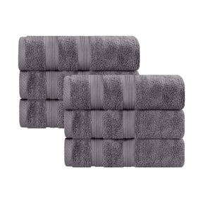 Smart Dry Zero Twist Cotton Medium Weight Hand Towels, Set of 6